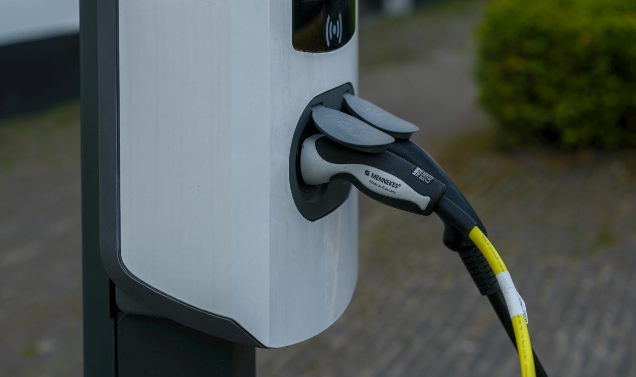 Electric Vehicle Charging Station Outdoors