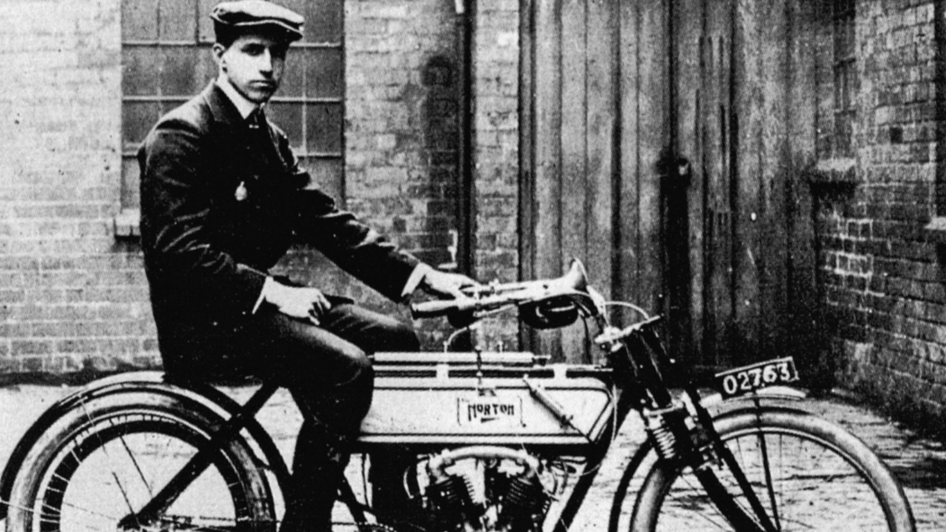 Norton mit Peugeot Motor, Rem Fowler siegte mit dieser Maschine bei der Tourist Trophy 1907 (Isle of Man TT)