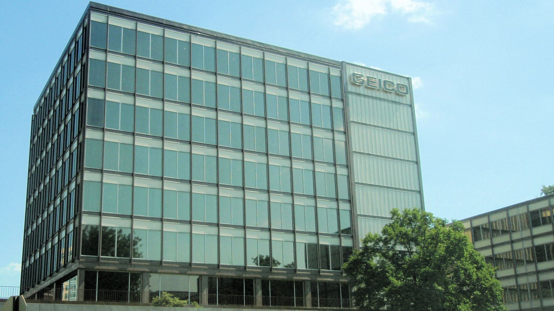 GEICO headquarters in Chevy Chase, Maryland, on the border with Washington, D.C.