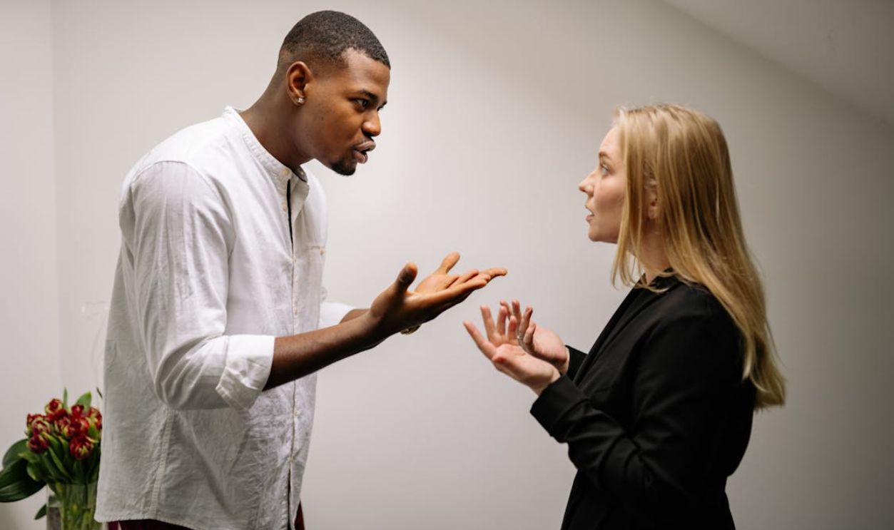 Man Having an Argument with a Woman