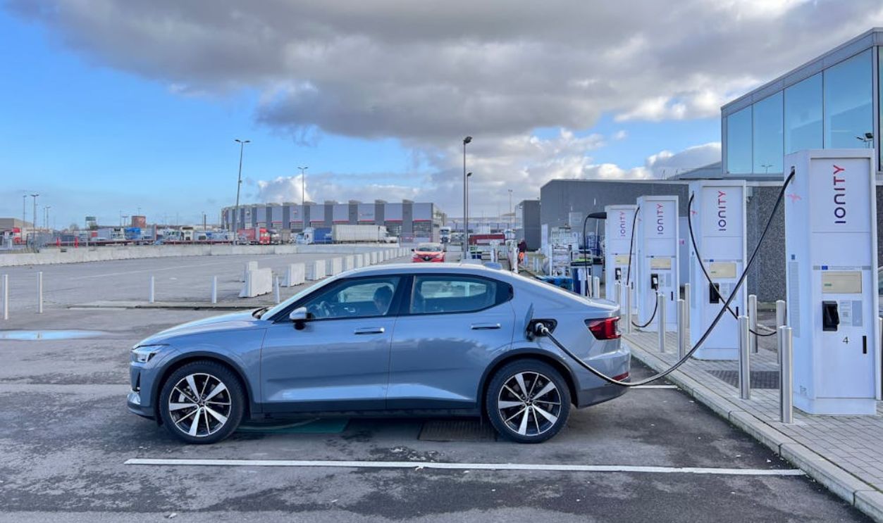 Parked Car on a Gas Station