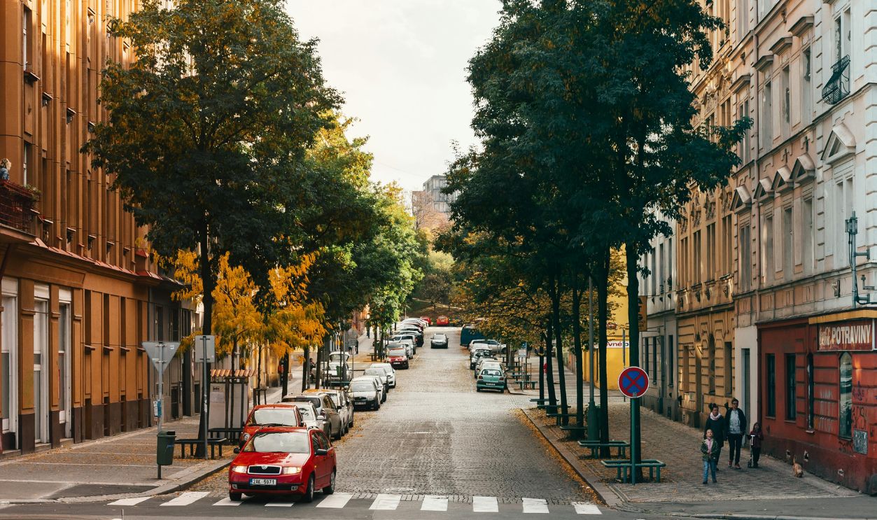 Photo of Roadway Cross Between Buildings