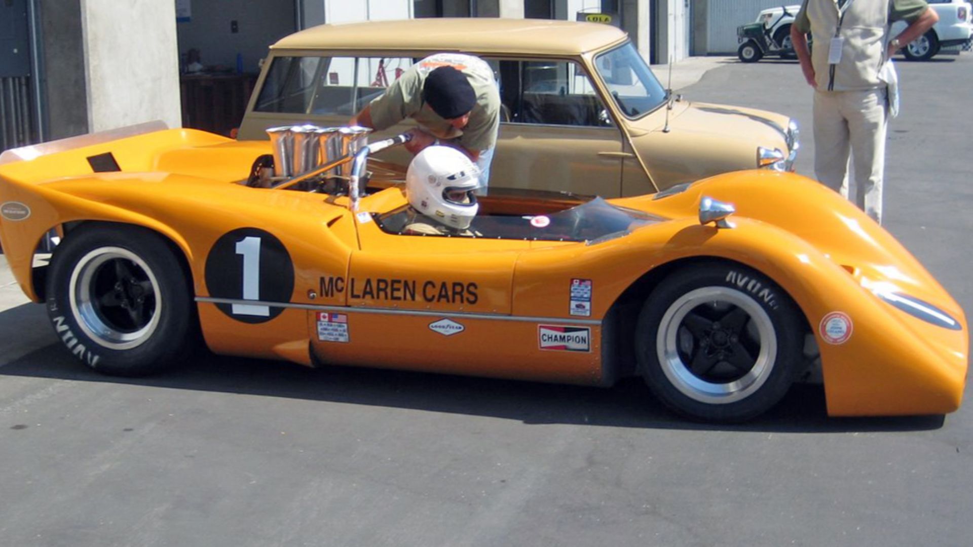 1968 McLaren M6B at the Laguna Seca Historics, 2009.