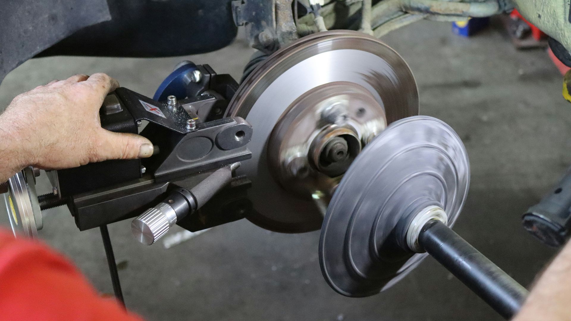 a person holding a tool