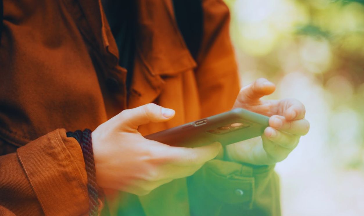 A Person Using a Smart Phone