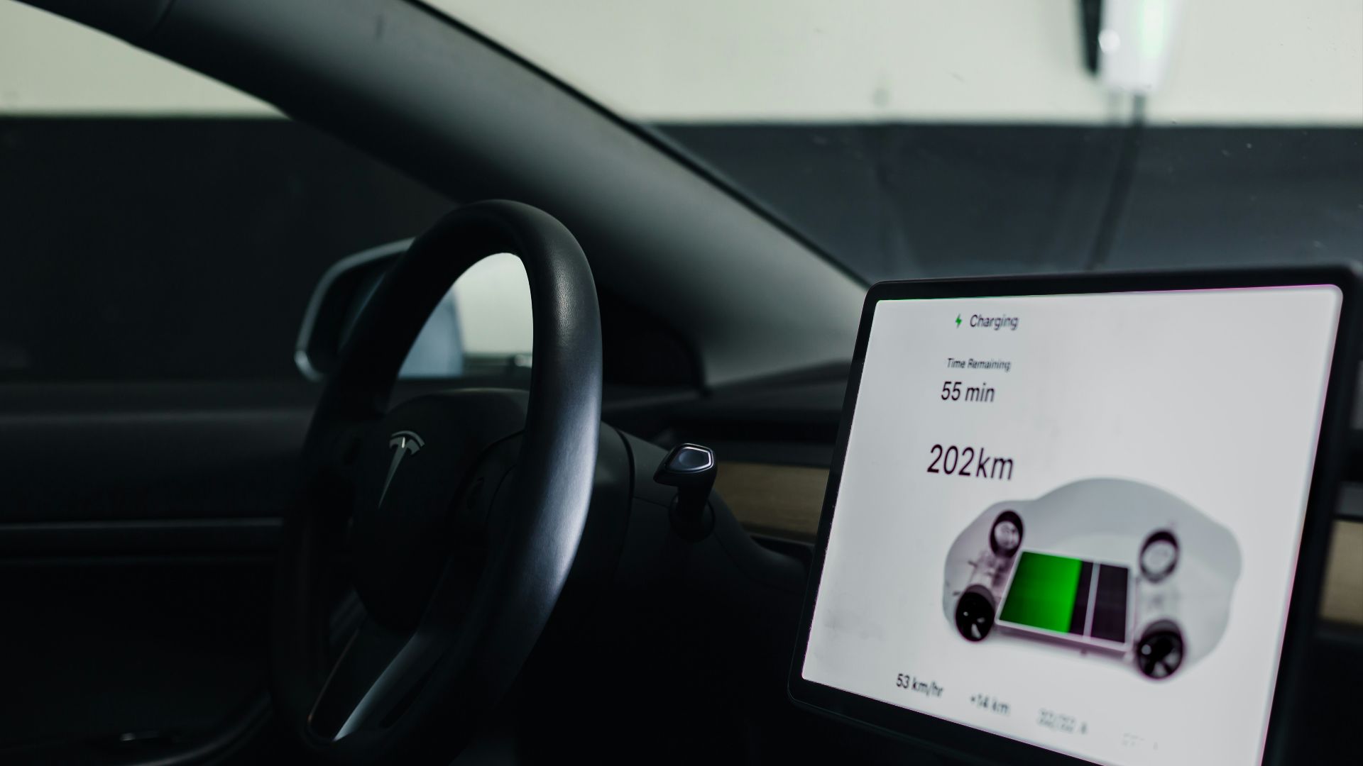 a picture of a car dashboard with a display on the dashboard