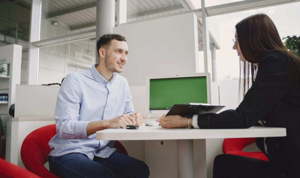 Woman and Man at Work