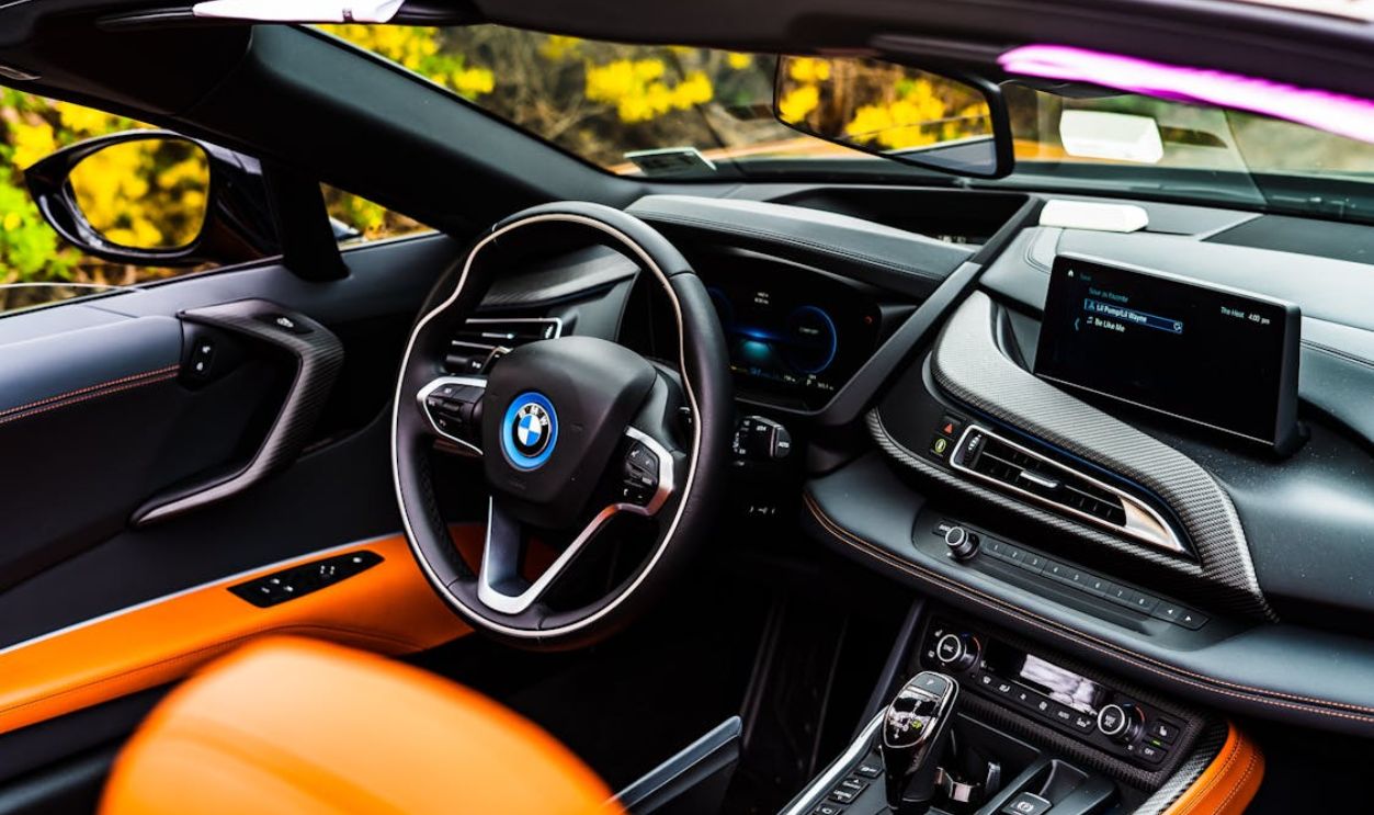 Black and Orange Car Interior