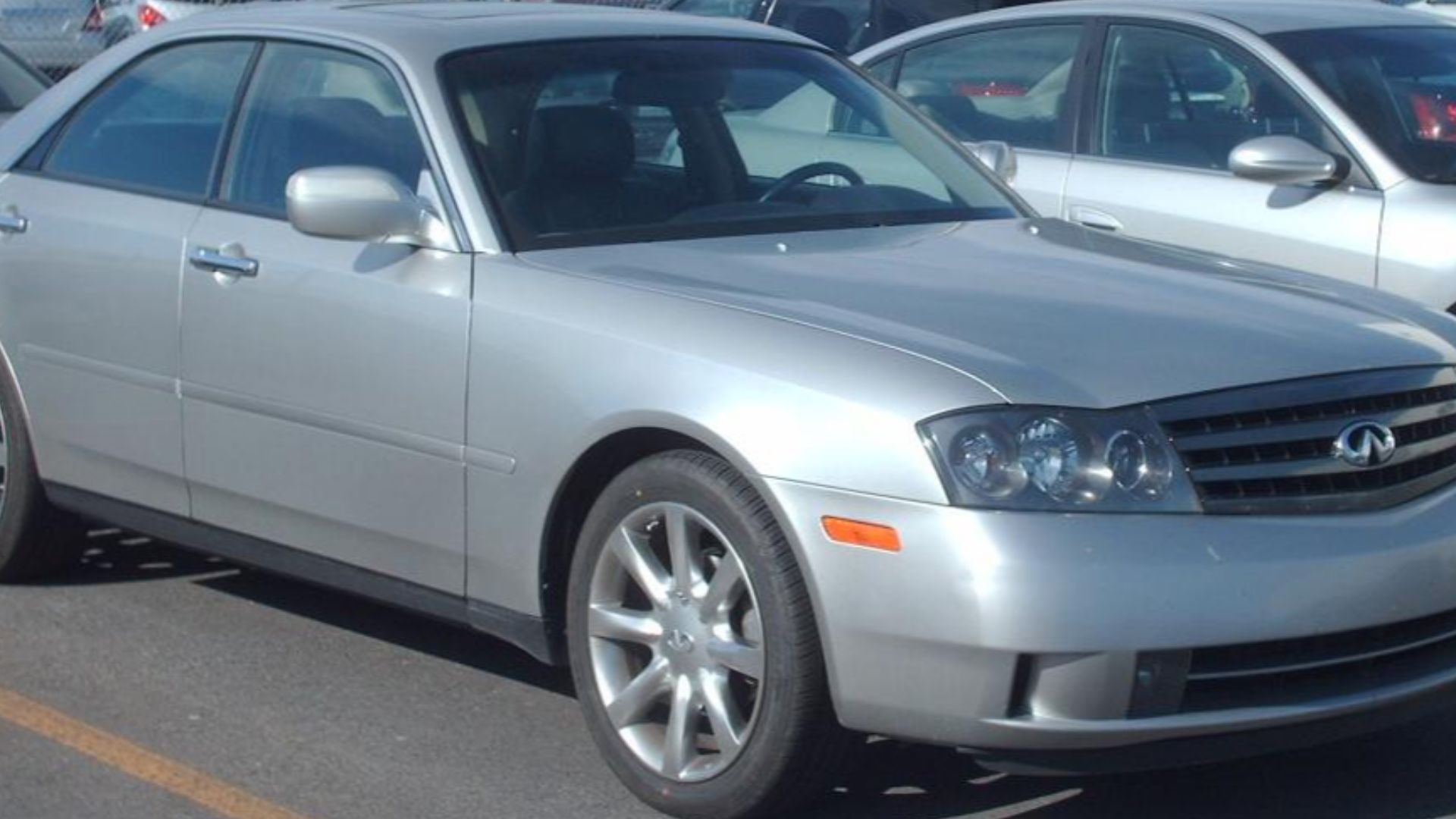 2003-2005 Infiniti M45 photographed in Montreal, Quebec, Canada.