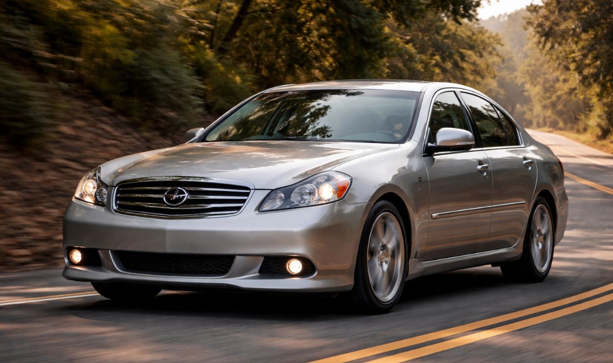 Infiniti M45 on a scenic road
