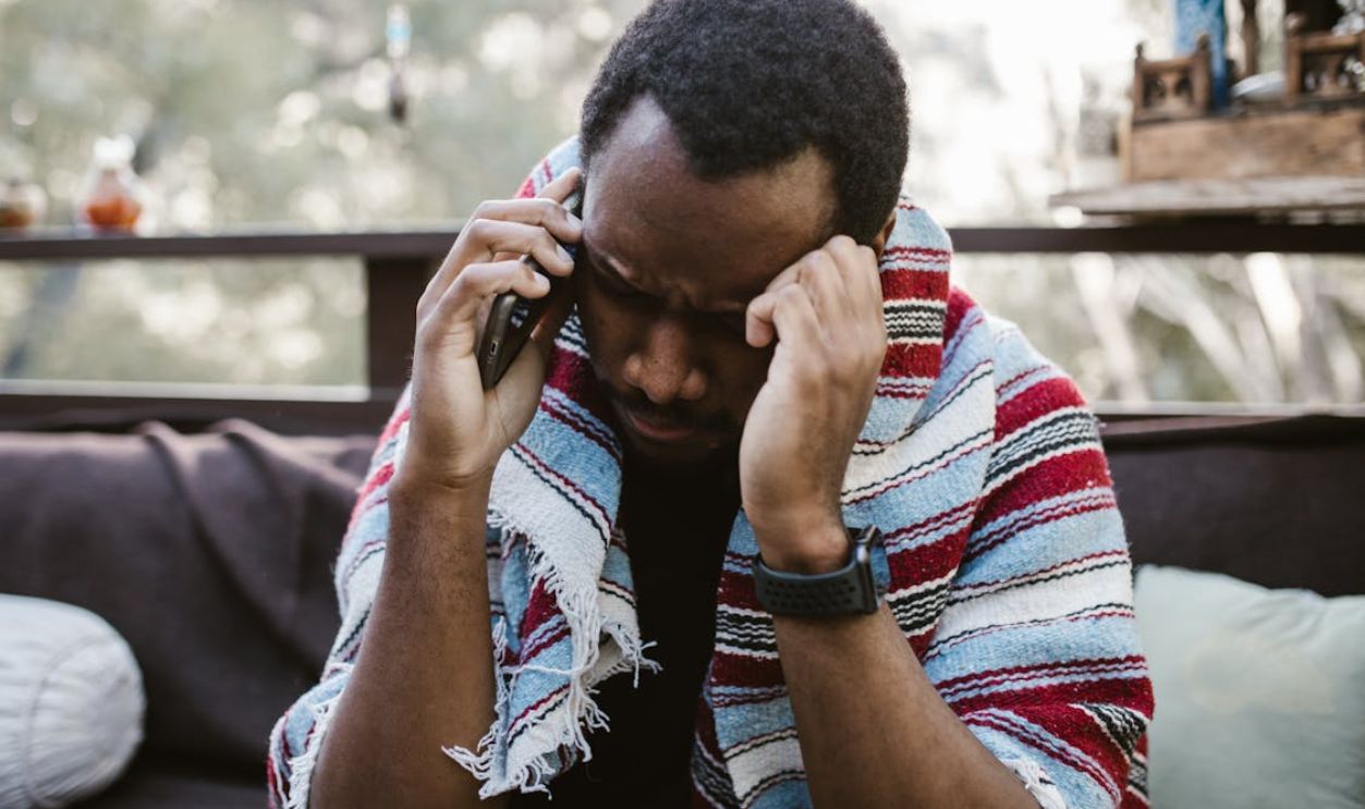 A Man Talking on the Phone