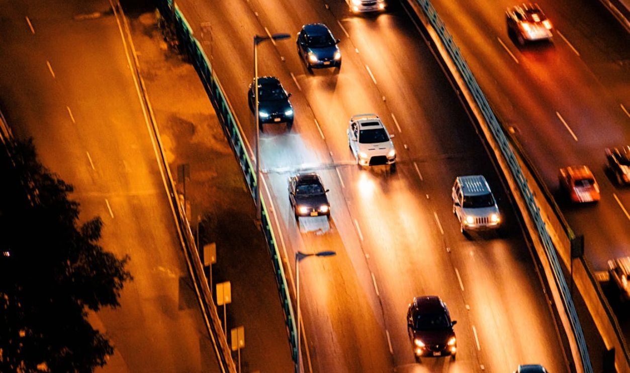 Cars on Road during Night Time