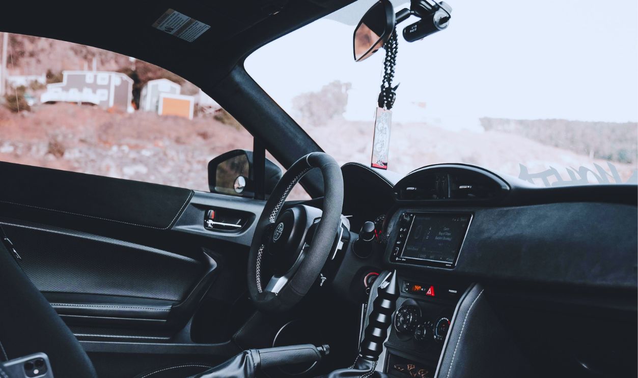 Modern Car Interior with High-Tech Features