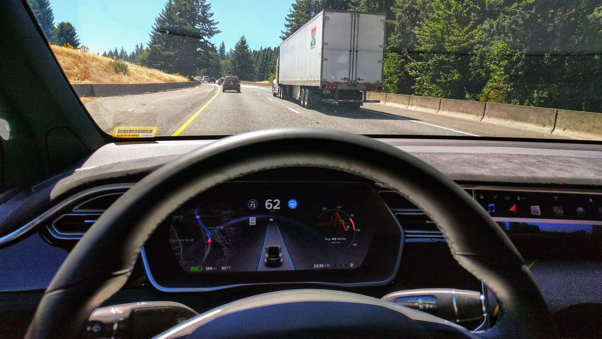 File:Tesla Autopilot Engaged in Model X.jpg