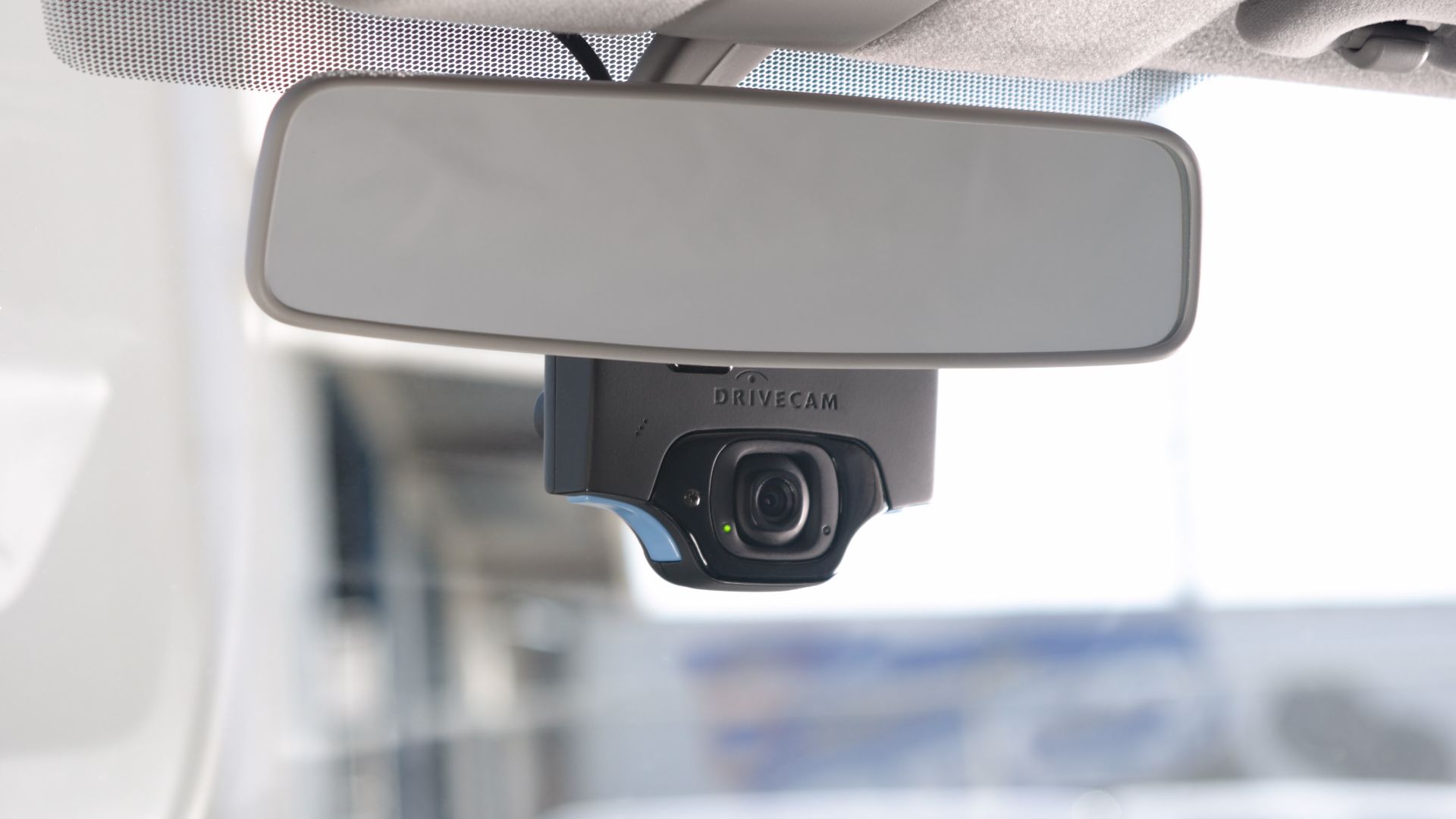 Lytx's DriveCam product is mounted on the truck's windshield.