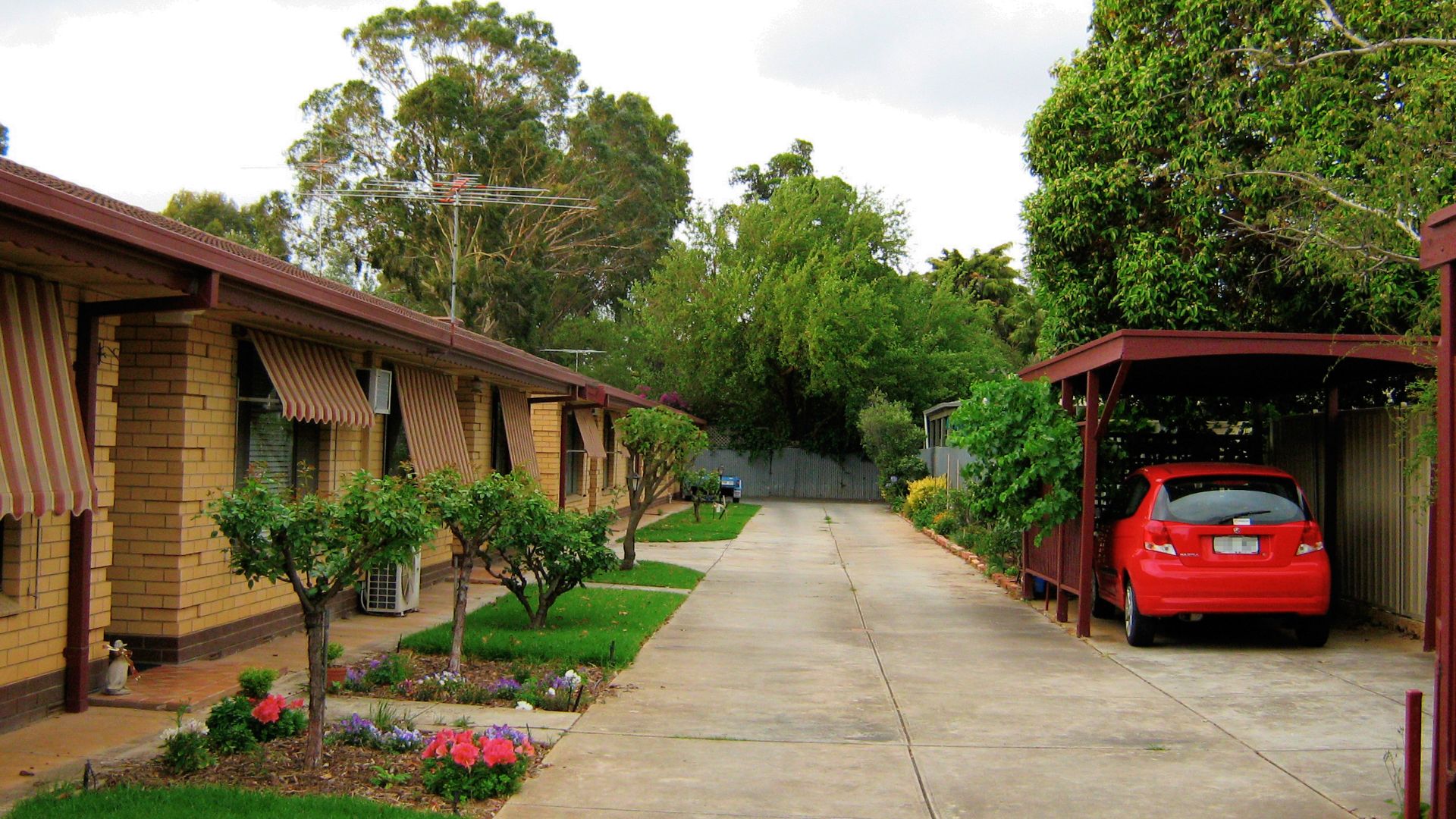 The driveway to a group of flats in Maylands, Adelaide, South Australia.