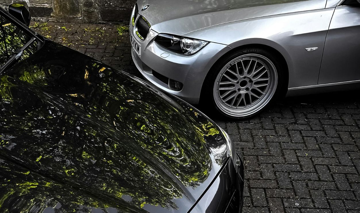 Two Cars in a Parking Lot