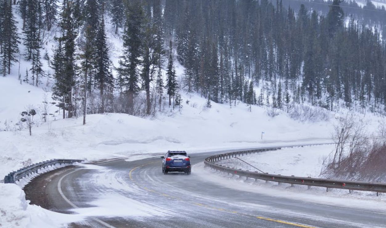 Car on the Road During Winter
