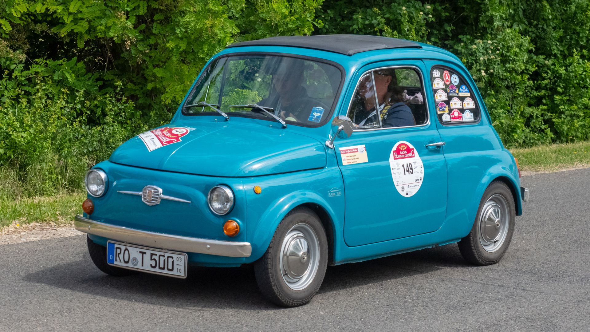 Fiat 500 F at the Sachs Franken Classic 2018 Rally, Stage 2
