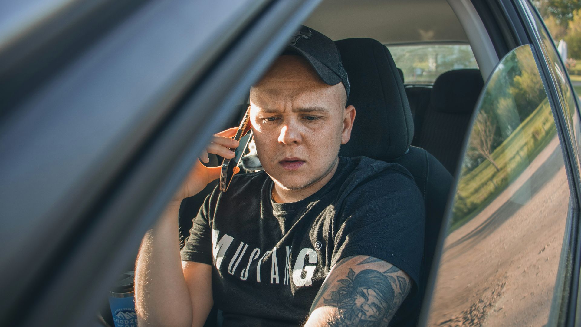 a person talking on a cell phone