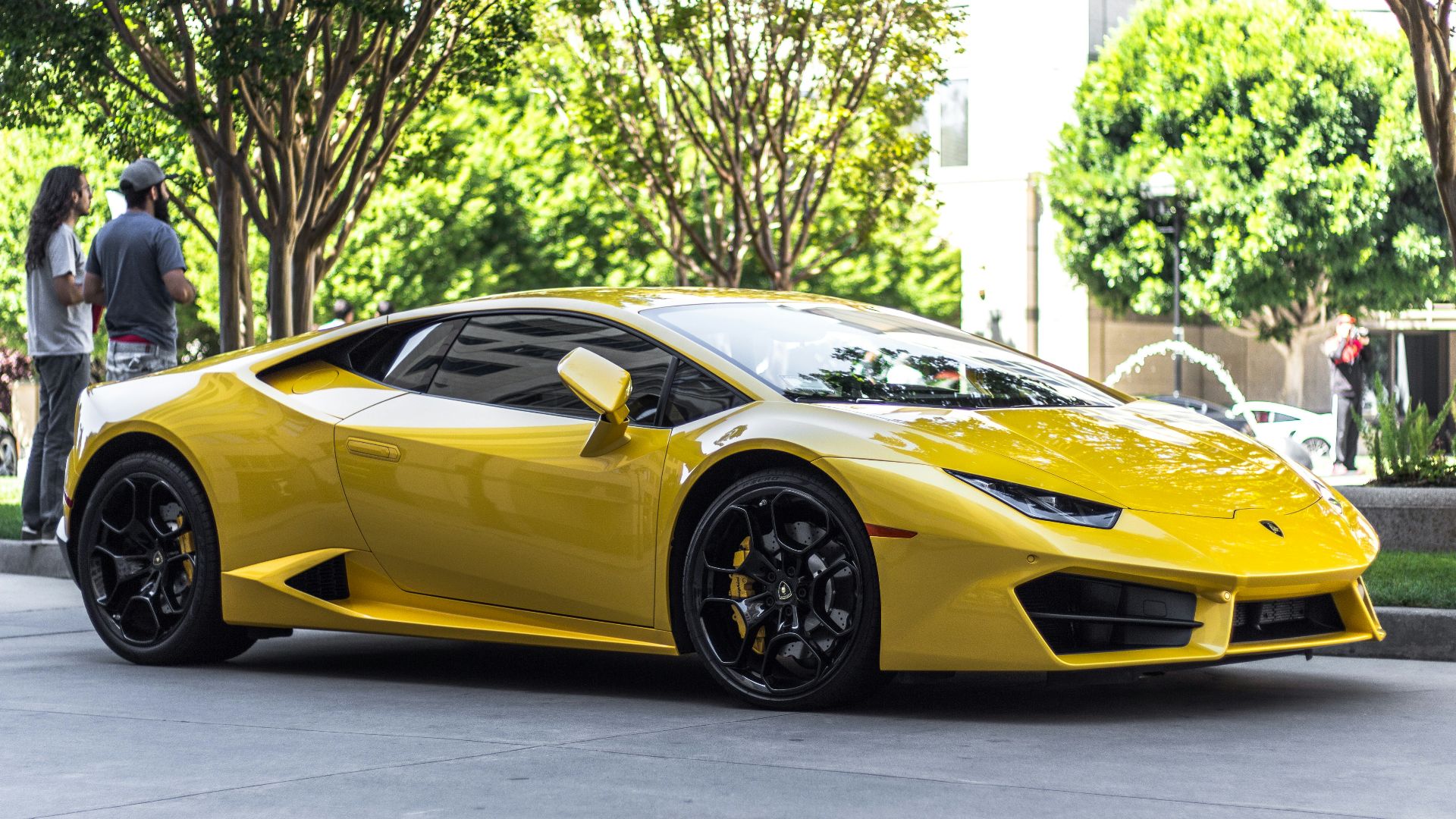 yellow sports car
