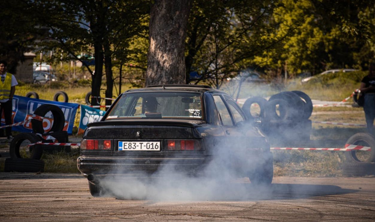 smoke from car engine