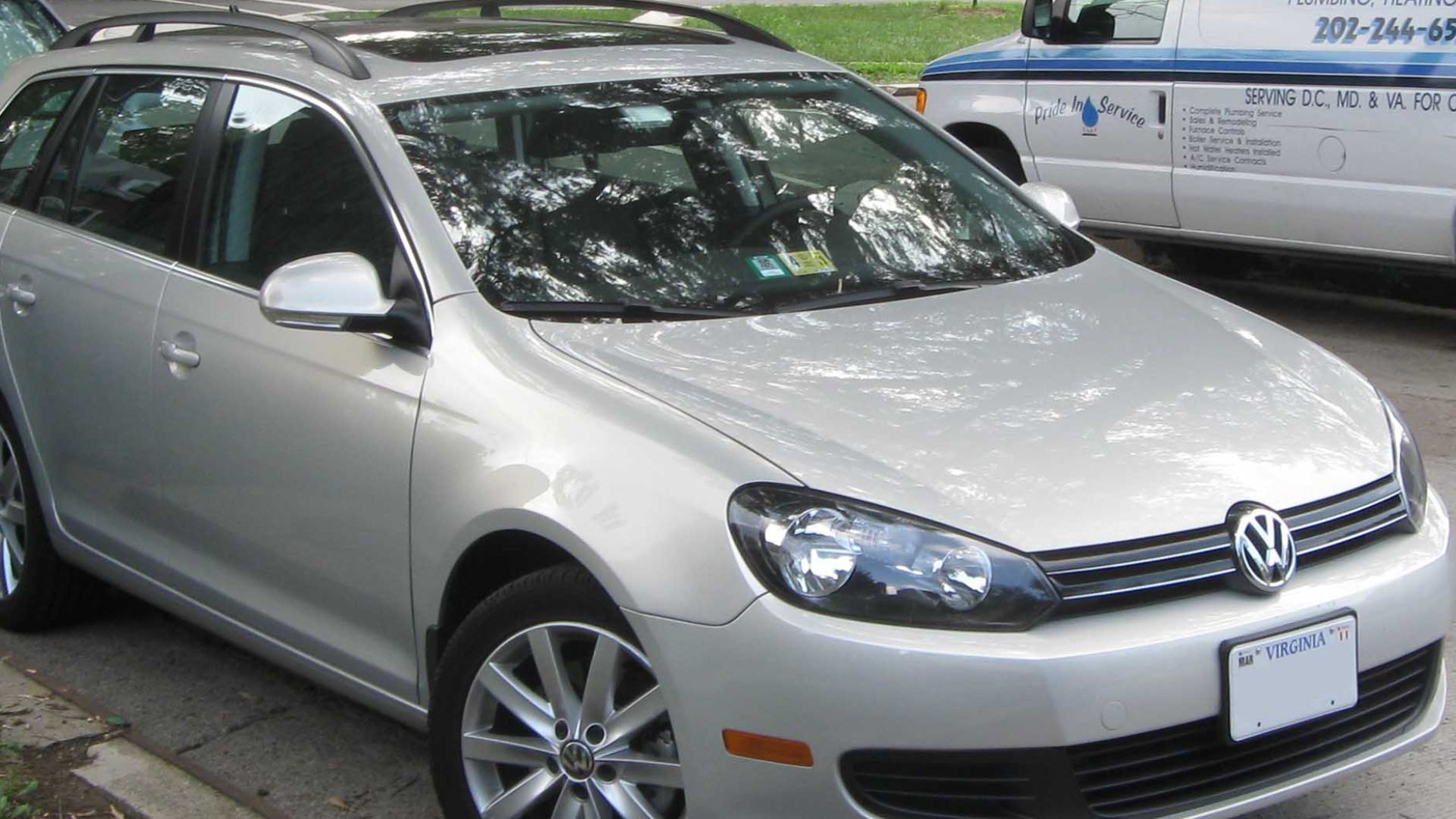 2010 Volkswagen Jetta TDI Sportwagen photographed in Washington, D.C., USA.