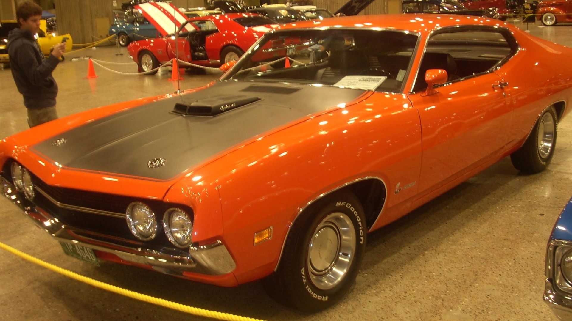 1970 Ford Torino photographed at Auto classique Montréal 2008.