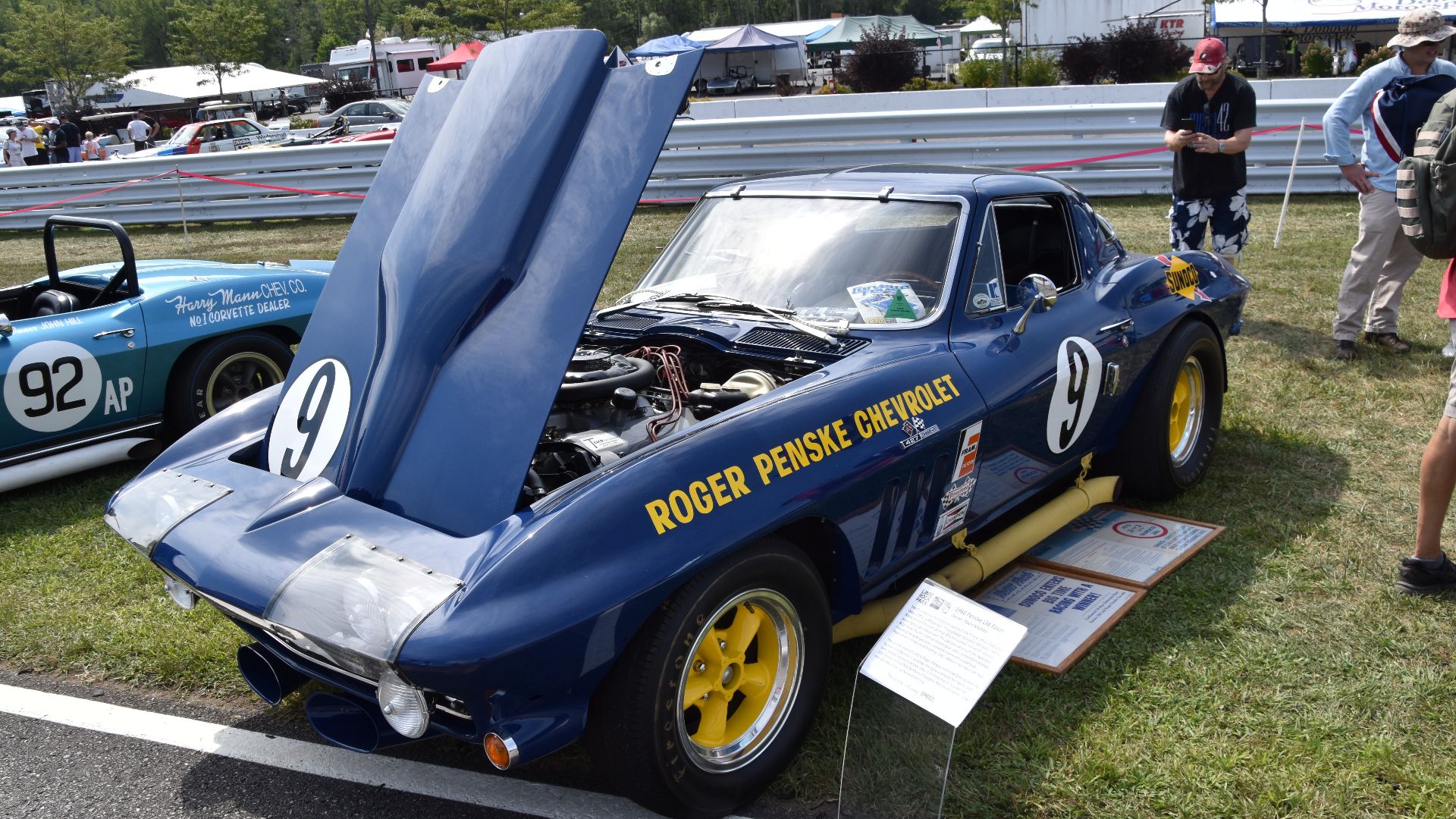 Launch: 1953
Generation: Second (1962 - 1967)
Engine: 7,0 litre V8 (petrol)
Power: 441 PS
Gearbox: 4 speed manual
Layout: front engine, rear drive
Location: Lime Rock Park, Connecticut (USA)

This 1966 was used by the Roger Penske racing team as a development vehicle using the then new L88 powerplant.