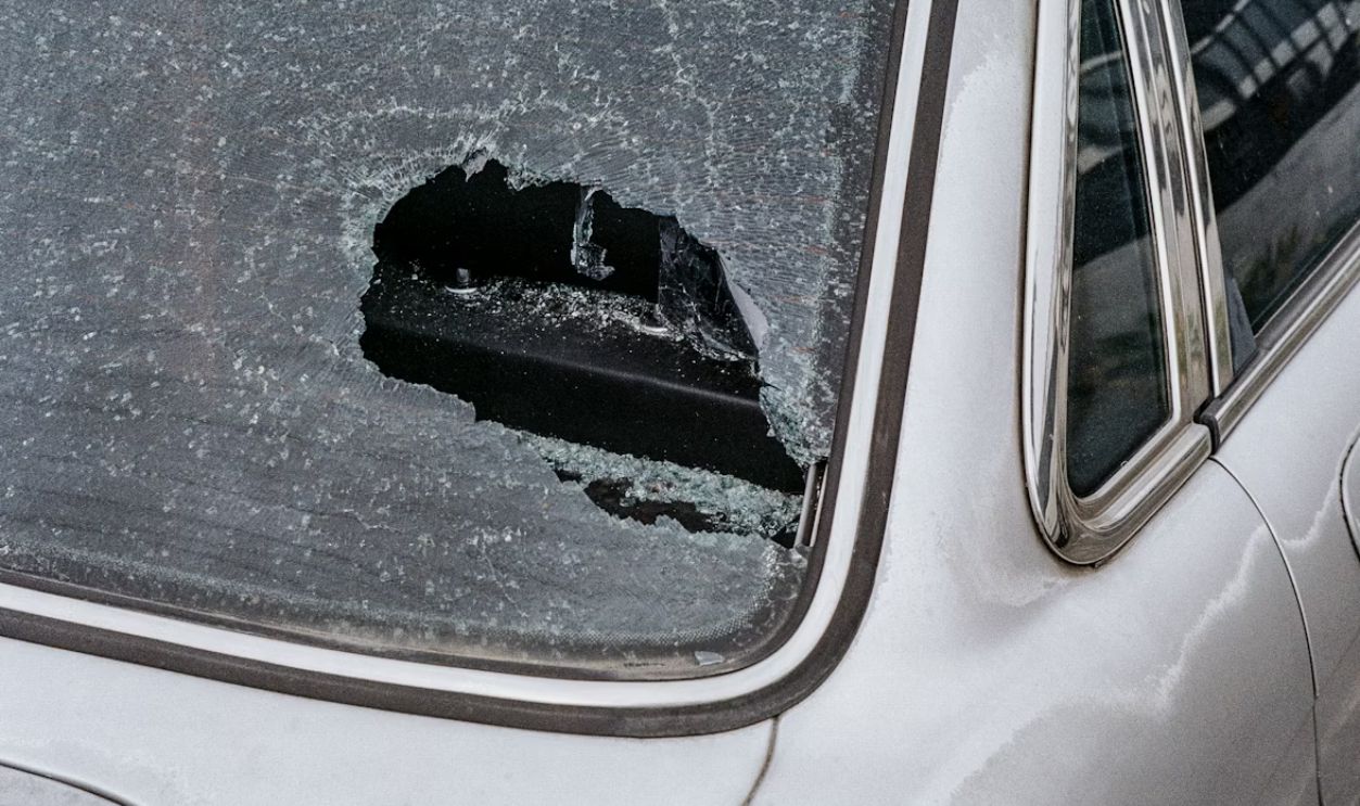 Damaged or Scratched VIN car Plate