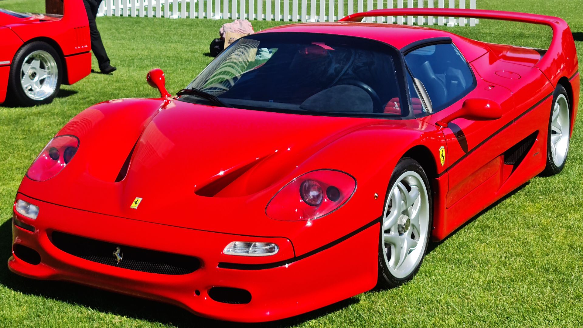 A Ferrari F50 taken at the London Concours 2021. This is UK license