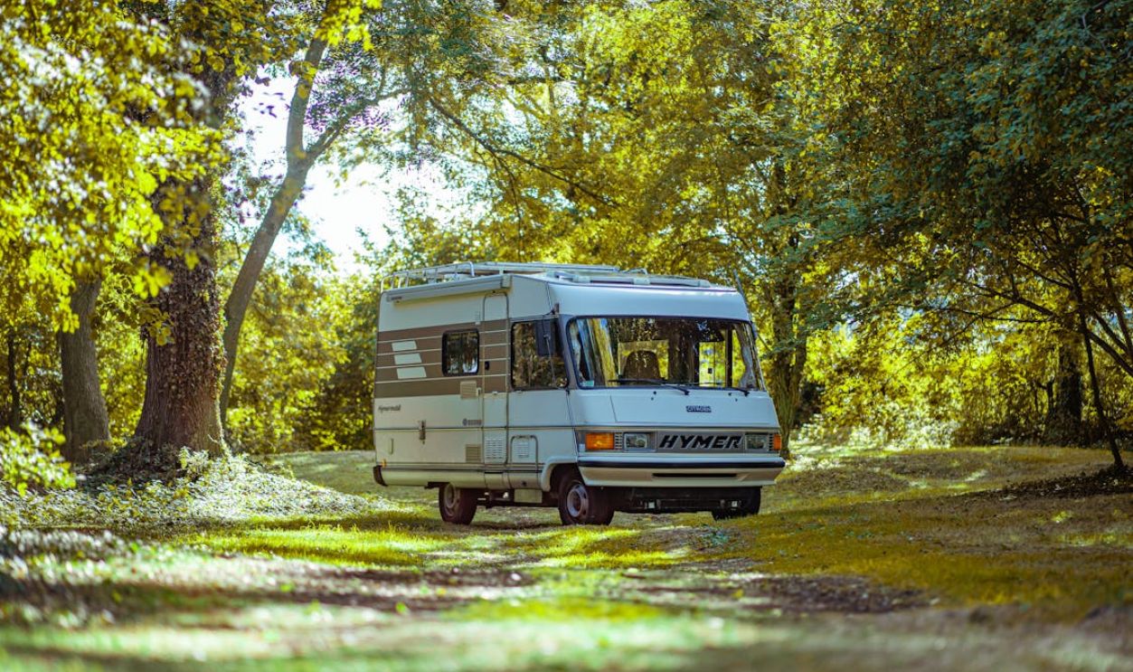 A Camper Van on the Forest