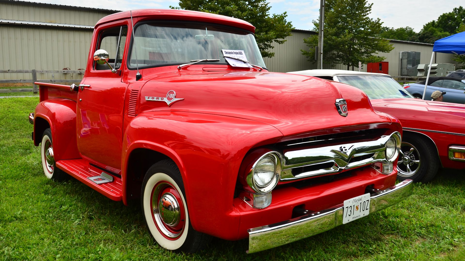 1956 Ford F-100 in Bright Red