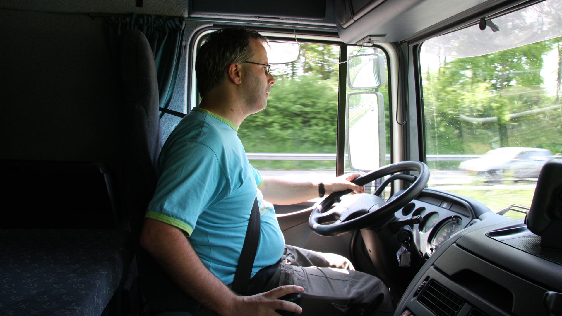 Veronica538 at work as truckdriver