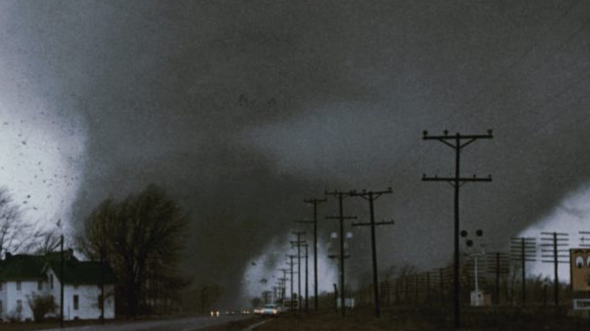 Color image of the 1965 palm sunday tornado outbreak