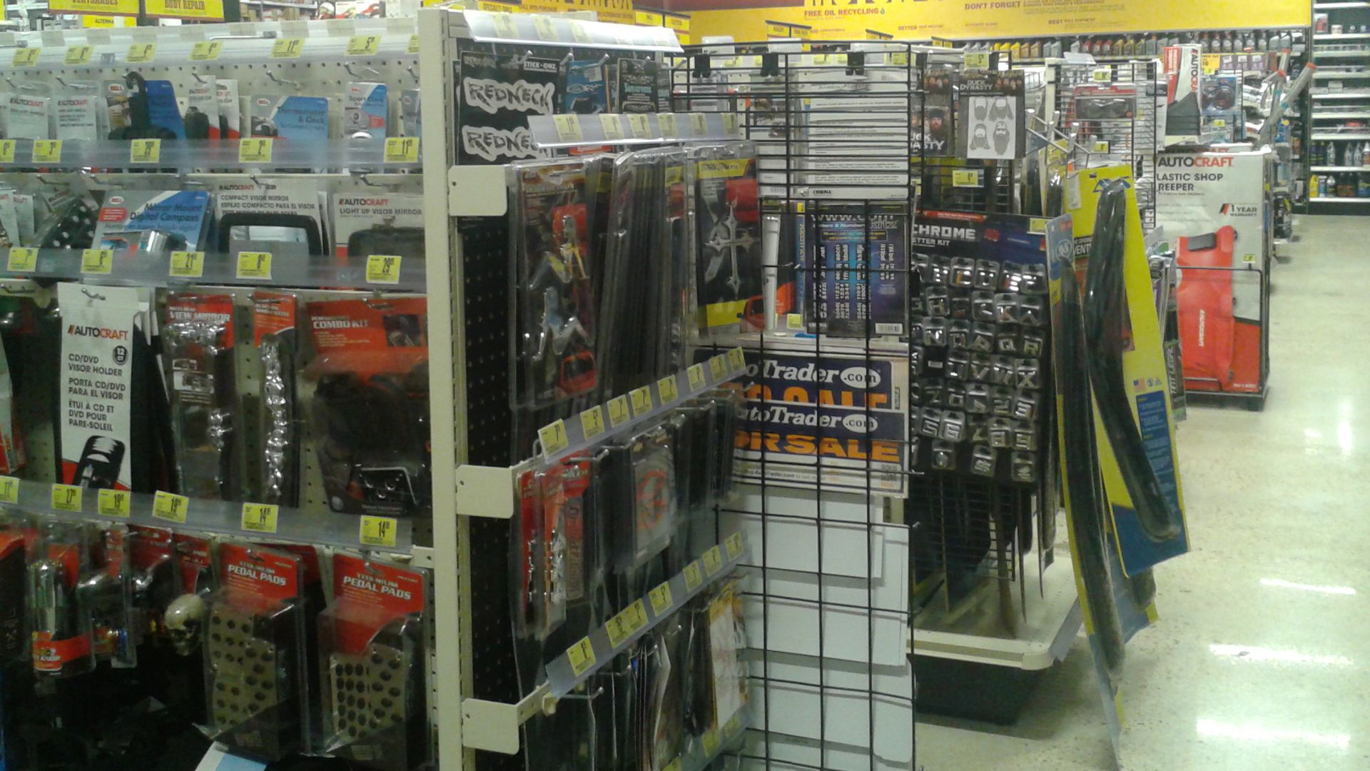 Interior of an Advance Auto Parts store in Fairfax County