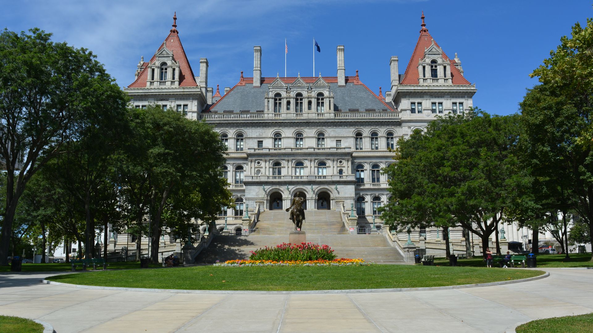 The New York State Capitol building in Albany, New York in its entirety. Photo taken on September 2, 2017.