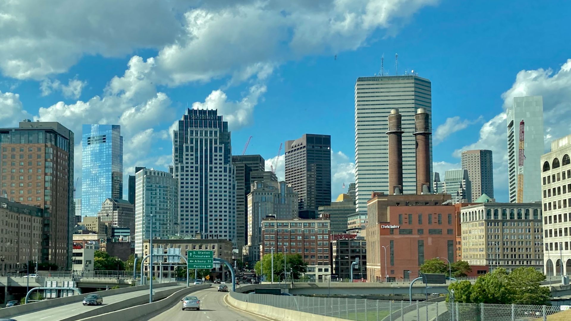 Boston, Massachusetts - View from Route 93