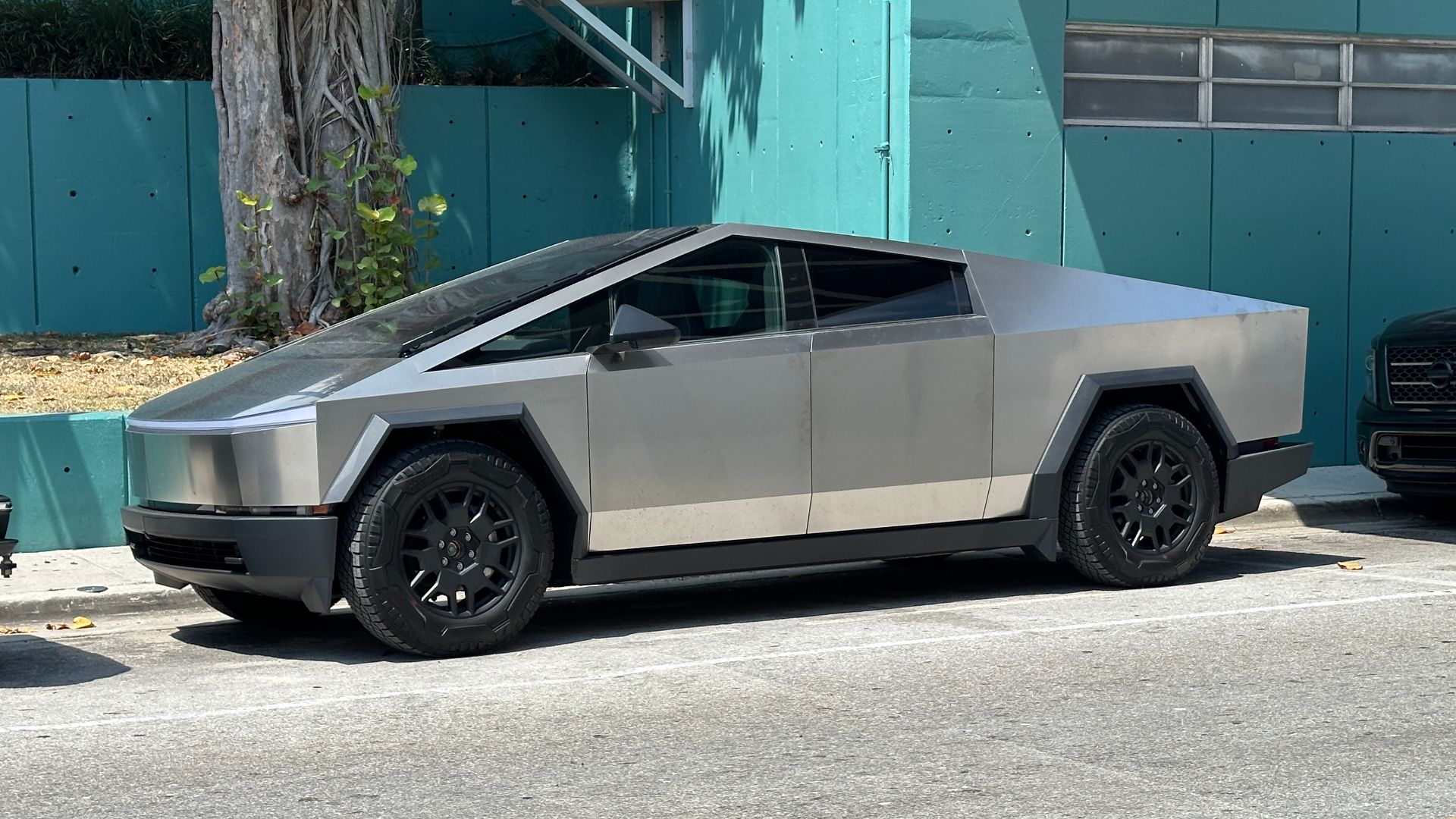 First Cybertruck Sighting on the Street, Miami Florida 18 May 2024