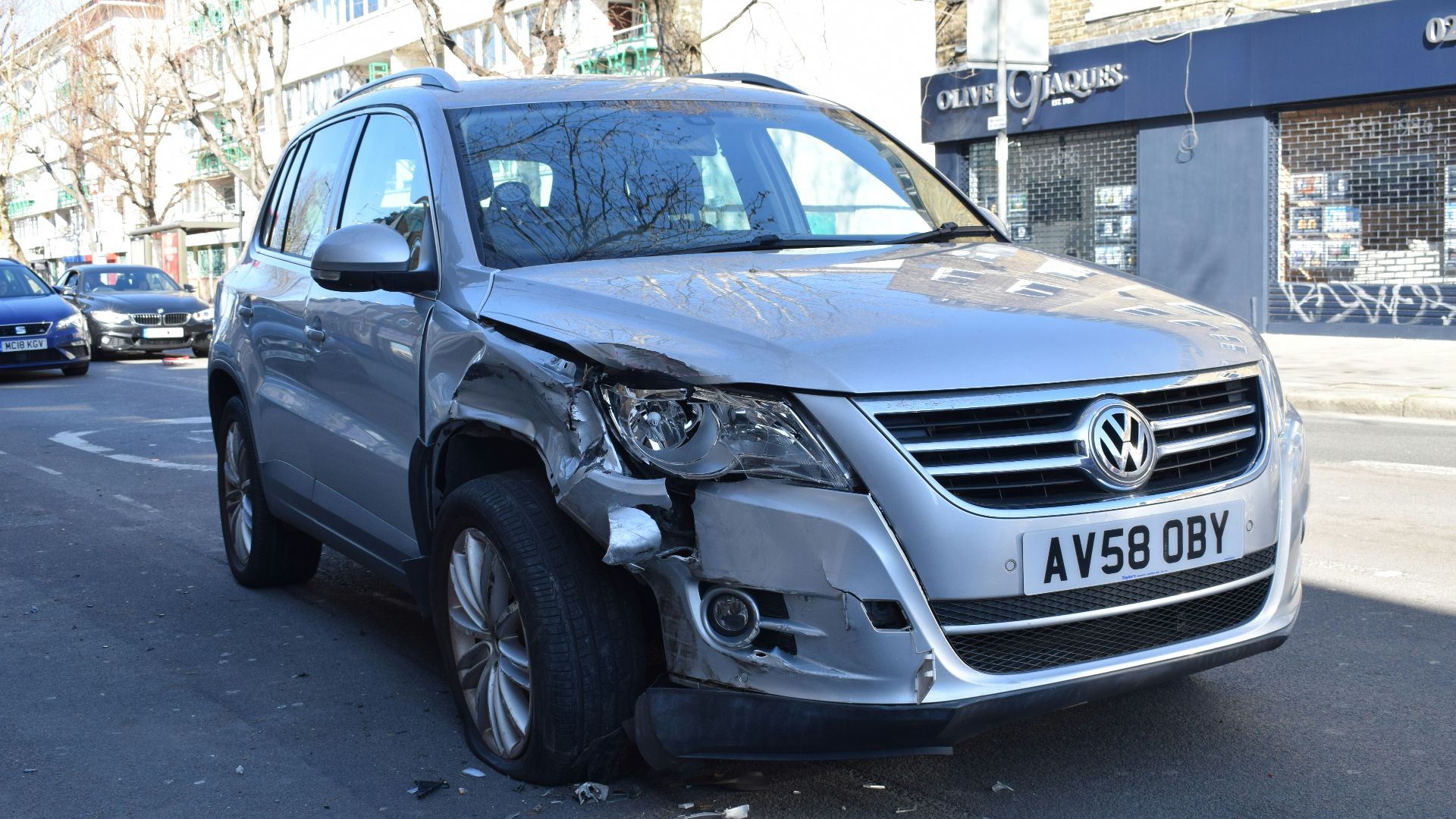 a car that has been hit by another car