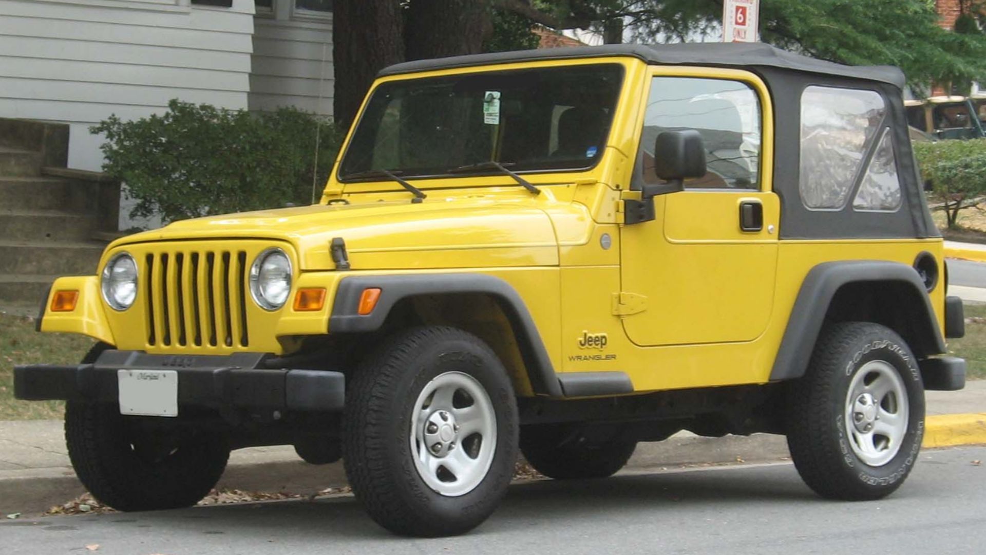 1997-2006 Jeep Wrangler photographed in College Park, Maryland, USA.