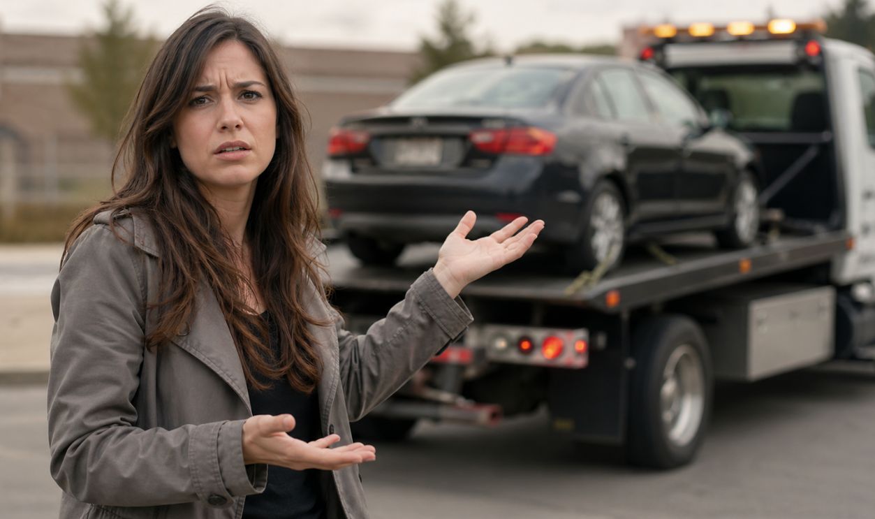 Car towed after payment