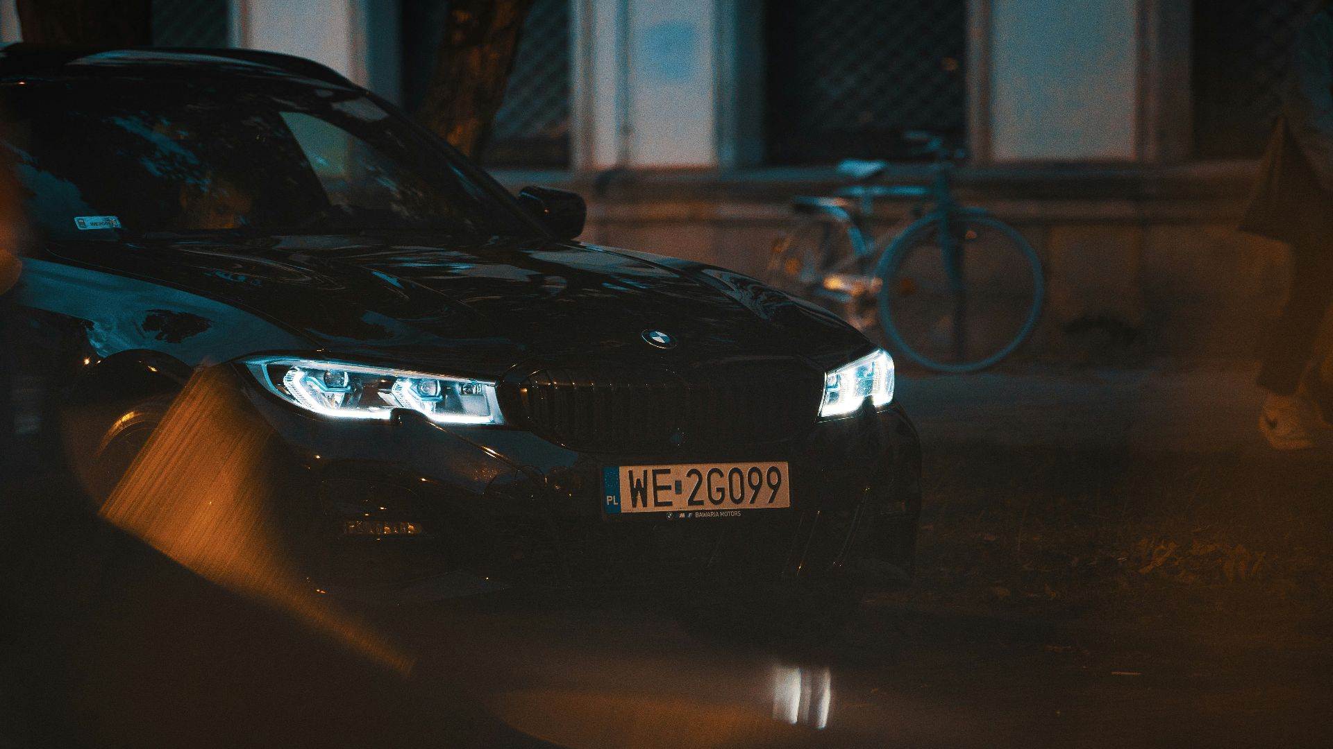 a car parked on the street