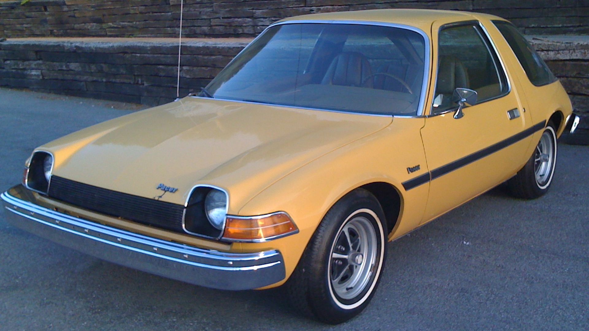 1975 AMC Pacer coupe, by American Motors Corporation. This is a base model finished in