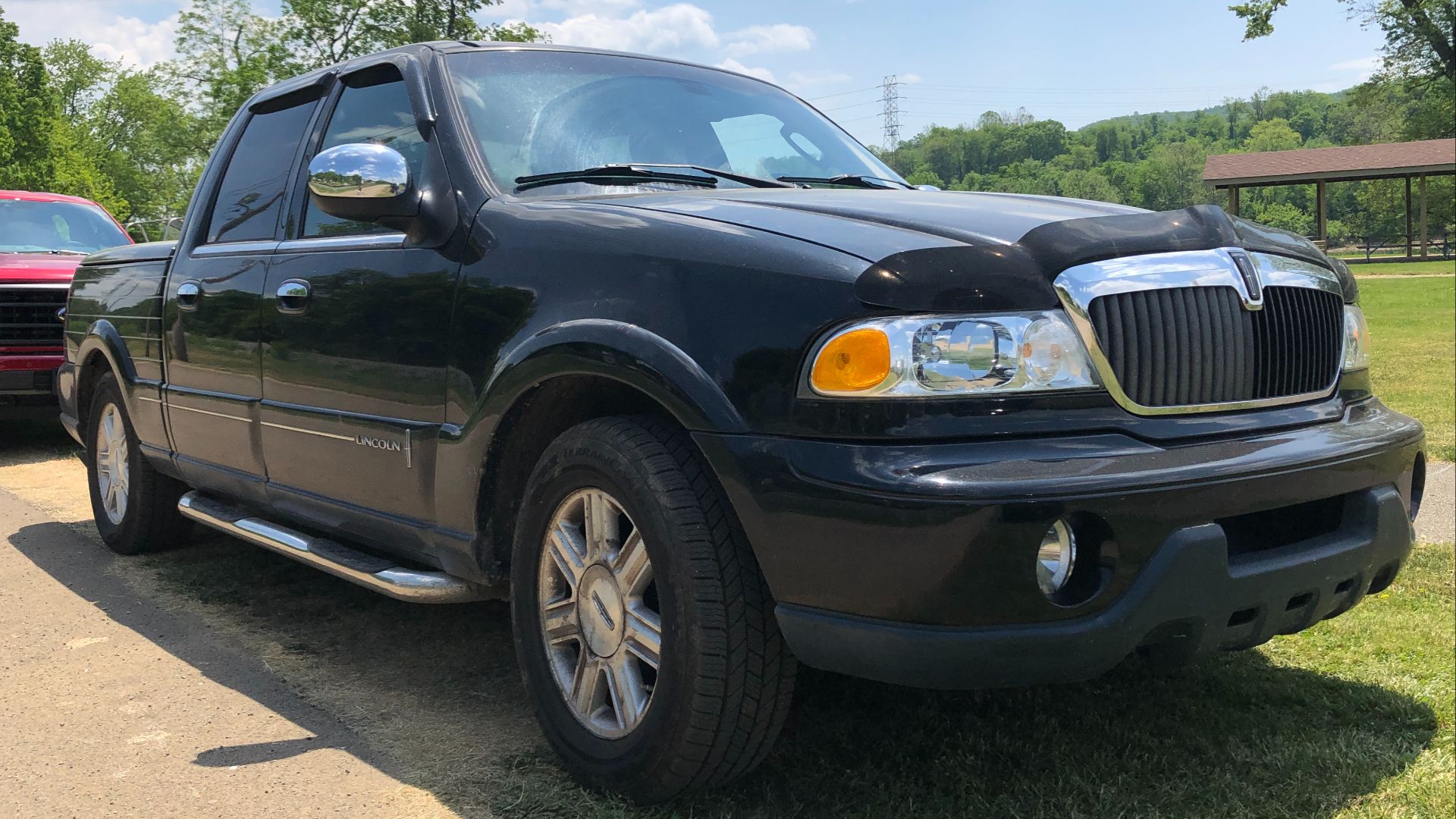 A 2002 Lincoln Blackwood, equipped with the 5.4L V8 engine and assembled in Ford's Kansas City Assembly plant. This is the second Blackwood I have spotted in a month.
