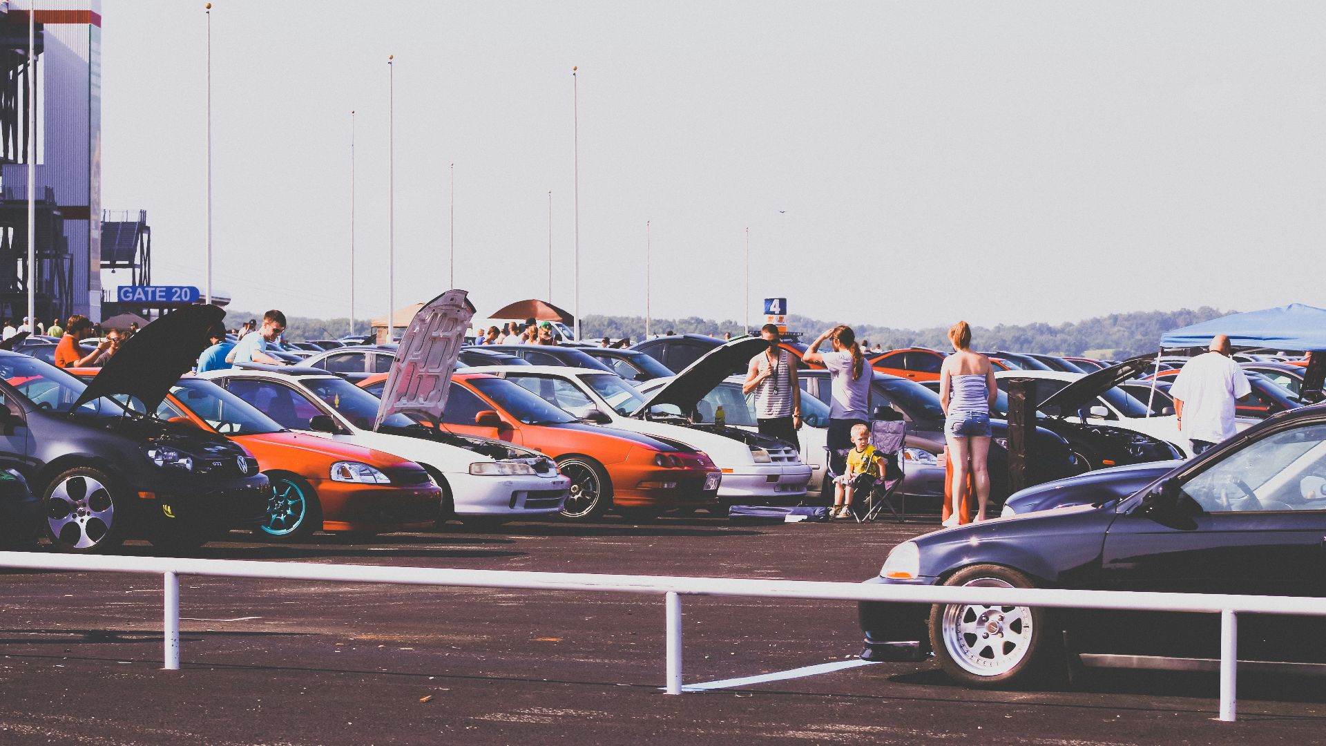 assorted cars on parking area