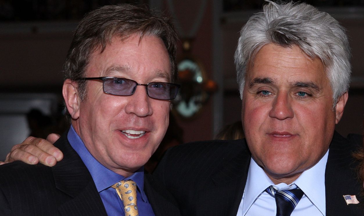 Getty Images - 2253002 - Actor Tim Allen (L) and television host Jay Leno attend the Feminist Majority Foundation's Fifth annual Global Women's Rights Gala at the Beverly Hills Hotel on April 29, 2009 in Beverly Hills, California.