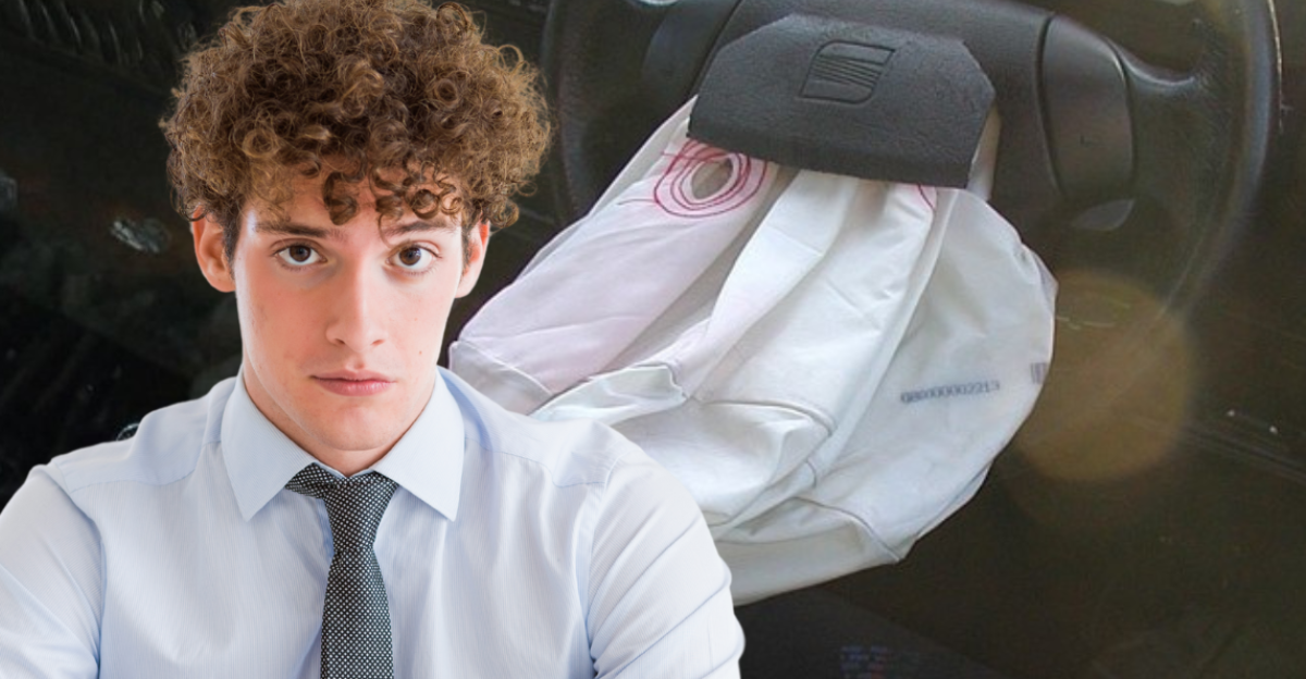 The airbag of a SEAT Ibiza automobile