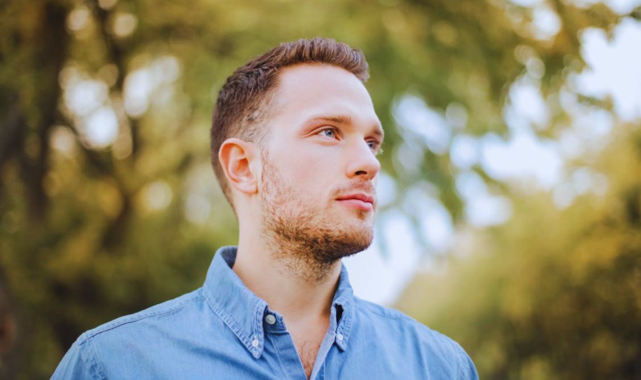 Handsome Guy In Denim Shirt