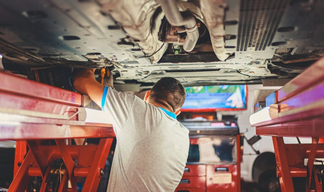 Mechanic repairing a Vehicle